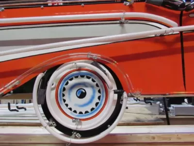 New 57 Chevy Convertible Painted Neon Sign 96"W x 27"H