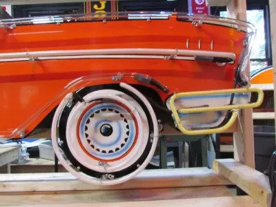 New 57 Chevy Convertible Painted Neon Sign 96"W x 27"H