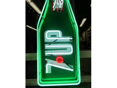 New 7UP "The Uncola" Porcelain Neon Sign 32"W x 72"H 