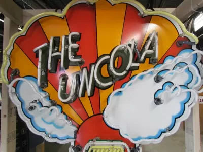 New 7UP "The Uncola" Porcelain Neon Sign 32"W x 72"H 