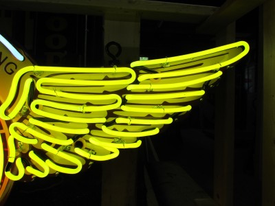 New Curtiss Wright Aviation Porcelain Neon Sign 72 IN W x 32 IN H