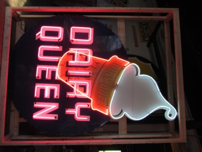  New Dairy Queen Single-sided Porcelain Neon Sign 78 IN W x 110 IN H