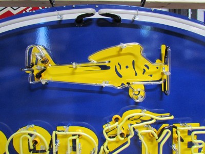 New Goodyear Aviation Products Porcelain Neon Sign 72 IN W x 48 IN H 