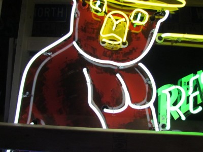 New Smokey The Bear Painted Neon Sign 61 IN W x 90 IN H