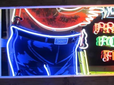 New Smokey The Bear Painted Neon Sign 61 IN W x 90 IN H