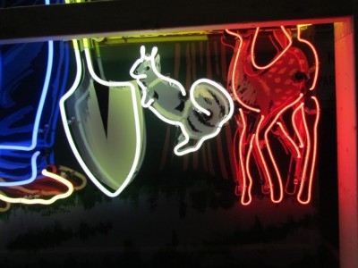 New Smokey The Bear Painted Neon Sign 61 IN W x 90 IN H
