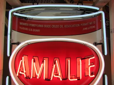 New Amalie Motor Oil "Can" Porcelain Neon Sign 36"W x 60"H
