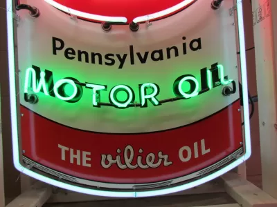 New Amalie Motor Oil "Can" Porcelain Neon Sign 36"W x 60"H