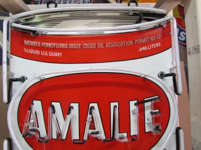 New Amalie Motor Oil "Can" Porcelain Neon Sign 36"W x 60"H