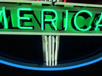 New American Porcelain Neon Sign - 48"W x 40"H