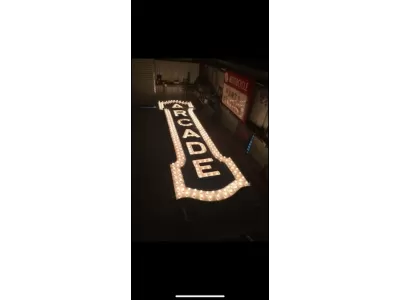 Original 1930's Arcade Theater Sign 5 FT x 22 FT