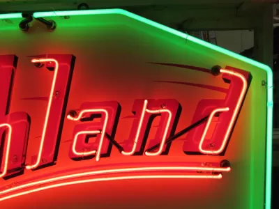 Original Ashland Products Porcelain Neon Sign 70 IN W x 46 IN H