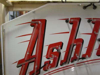 Original Ashland Products Porcelain Neon Sign 70 IN W x 46 IN H