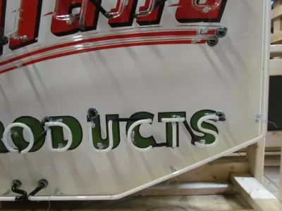 Original Ashland Products Porcelain Neon Sign 70 IN W x 46 IN H