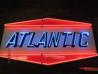 New Atlantic Porcelain Neon Sign 78"H x 40"W