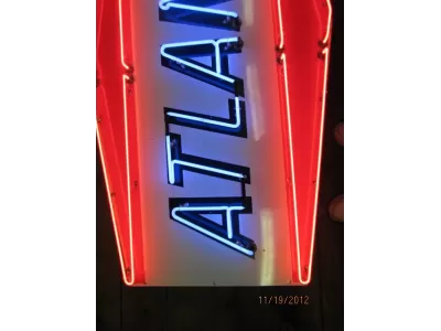 New Atlantic Porcelain Neon Sign 78"H x 40"W