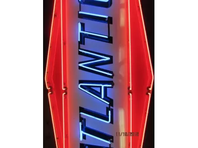New Atlantic Porcelain Neon Sign 78"H x 40"W