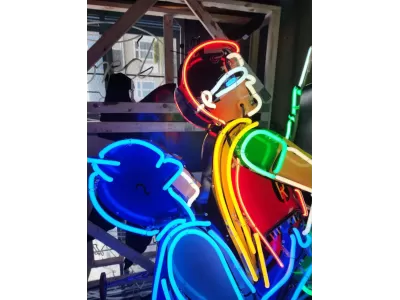 New Batman & Robin Double-sided Painted Neon Sign 61"W x 75"H