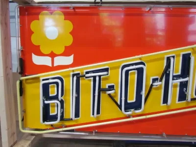 New Bit O Honey Candy Wrapper Porcelain Neon Sign 78 IN W x 29 IN H