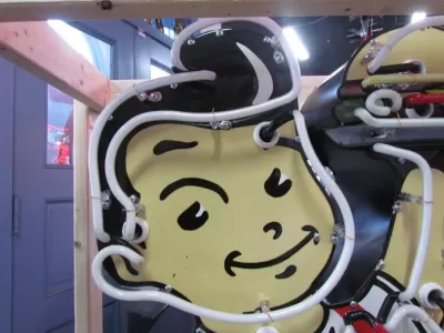 New "Bob's Big Boy" Double-sided Porcelain Neon with Matching Enamel Painted Can 30"W x 60"H