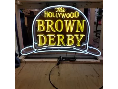 New Brown Derby Porcelain Metal Neon Sign 54"W x 36"H
