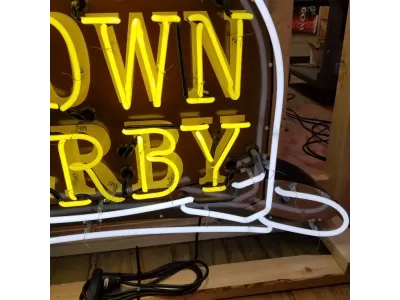 New Brown Derby Porcelain Metal Neon Sign 54"W x 36"H