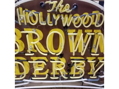 New Brown Derby Porcelain Metal Neon Sign 54"W x 36"H