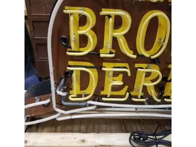 New Brown Derby Porcelain Metal Neon Sign 54"W x 36"H