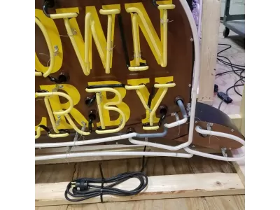 New Brown Derby Porcelain Metal Neon Sign 54"W x 36"H