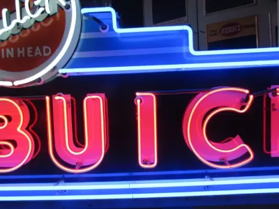 New Buick "Valve in Head" Single-Sided Porcelain Neon Sign 72"W x 42"H