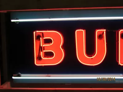 New "Buick"  Porcelain Neon Sign - 90"W x 32"H