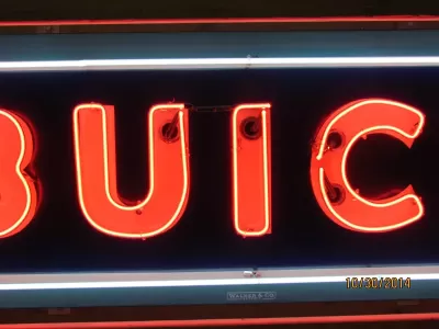 New "Buick"  Porcelain Neon Sign - 90"W x 32"H