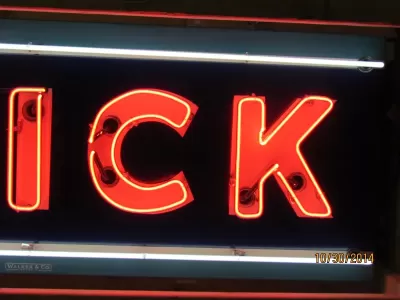 New "Buick"  Porcelain Neon Sign - 90"W x 32"H