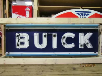 New "Buick"  Porcelain Neon Sign - 90"W x 32"H