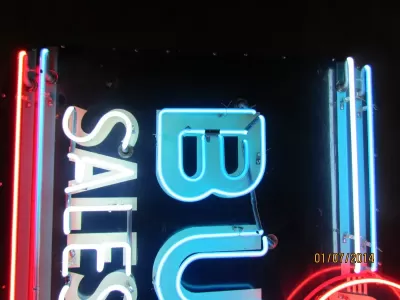 Original Buick Sales & Service Painted Neon Sign 57"W x 48"H 