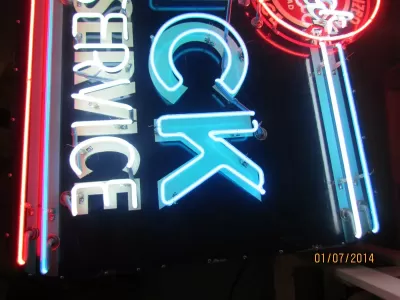 Original Buick Sales & Service Painted Neon Sign 57"W x 48"H 