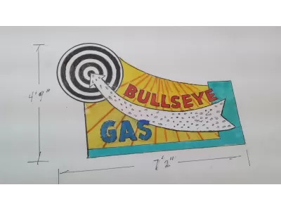 Bullseye Gas Animated  7 FT W x 5 FT H (in process)