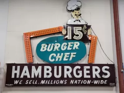 Original Burger Chef Porcelain Neon 19 FT W x 16 1/2 FT H