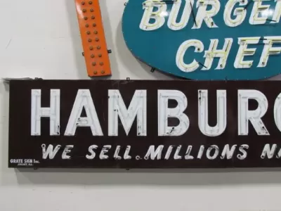 Original Burger Chef Porcelain Neon 19 FT W x 16 1/2 FT H