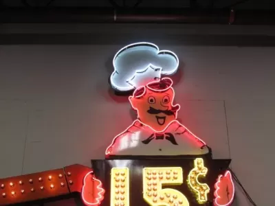 Original Burger Chef Porcelain Neon 19 FT W x 16 1/2 FT H
