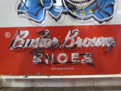 New Buster Brown Shoes Animated Porcelain Neon 48 IN W x 54 IN H 