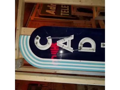 New Cadillac Standard of the World Double-sided Porcelain Neon Sign 8 FT Tall