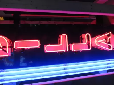 New Double-sided Porcelain Neon Cadillac Sign 18 IN W x 96 IN H