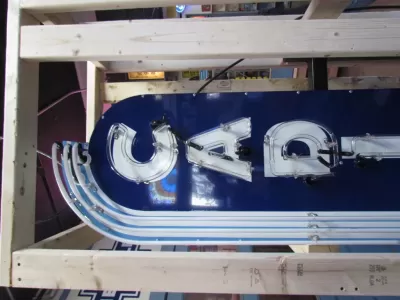 New Double-sided Porcelain Neon Cadillac Sign 18 IN W x 96 IN H