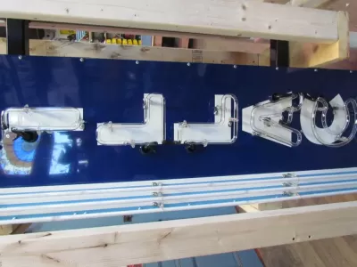 New Double-sided Porcelain Neon Cadillac Sign 18 IN W x 96 IN H