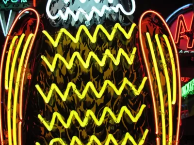 New Case Eagle Porcelain Neon Sign 32"W x 72"H