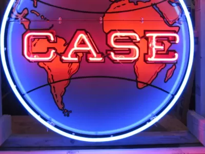 New Case Eagle Porcelain Neon Sign 32"W x 72"H