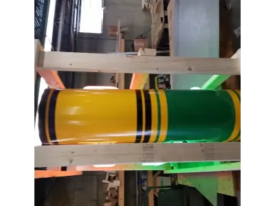 New John Deere / Caterpillar Double-Sided Porcelain Sign with Bullnose & Neon 72"W x 48"H