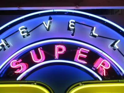 New Chevelle SS (Flashing) 454-LS6 Porcelain Neon Sign 70 IN Diameter