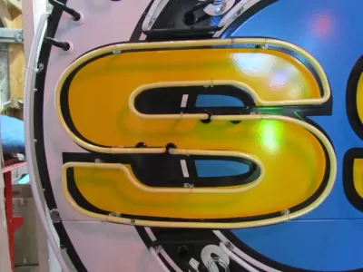 New Chevelle SS (Flashing) 454-LS6 Porcelain Neon Sign 70 IN Diameter